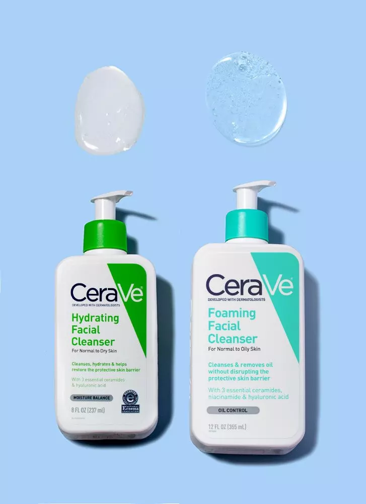 CeraVe Hydrating Facial Cleanser vs. Foaming Facial Cleanser