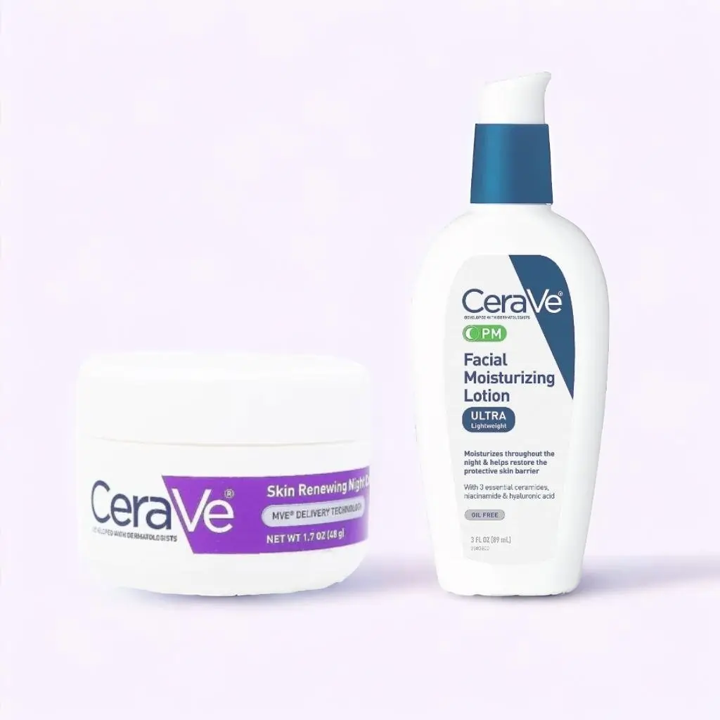 CeraVe Skin Renewing Night Cream vs. CeraVe PM