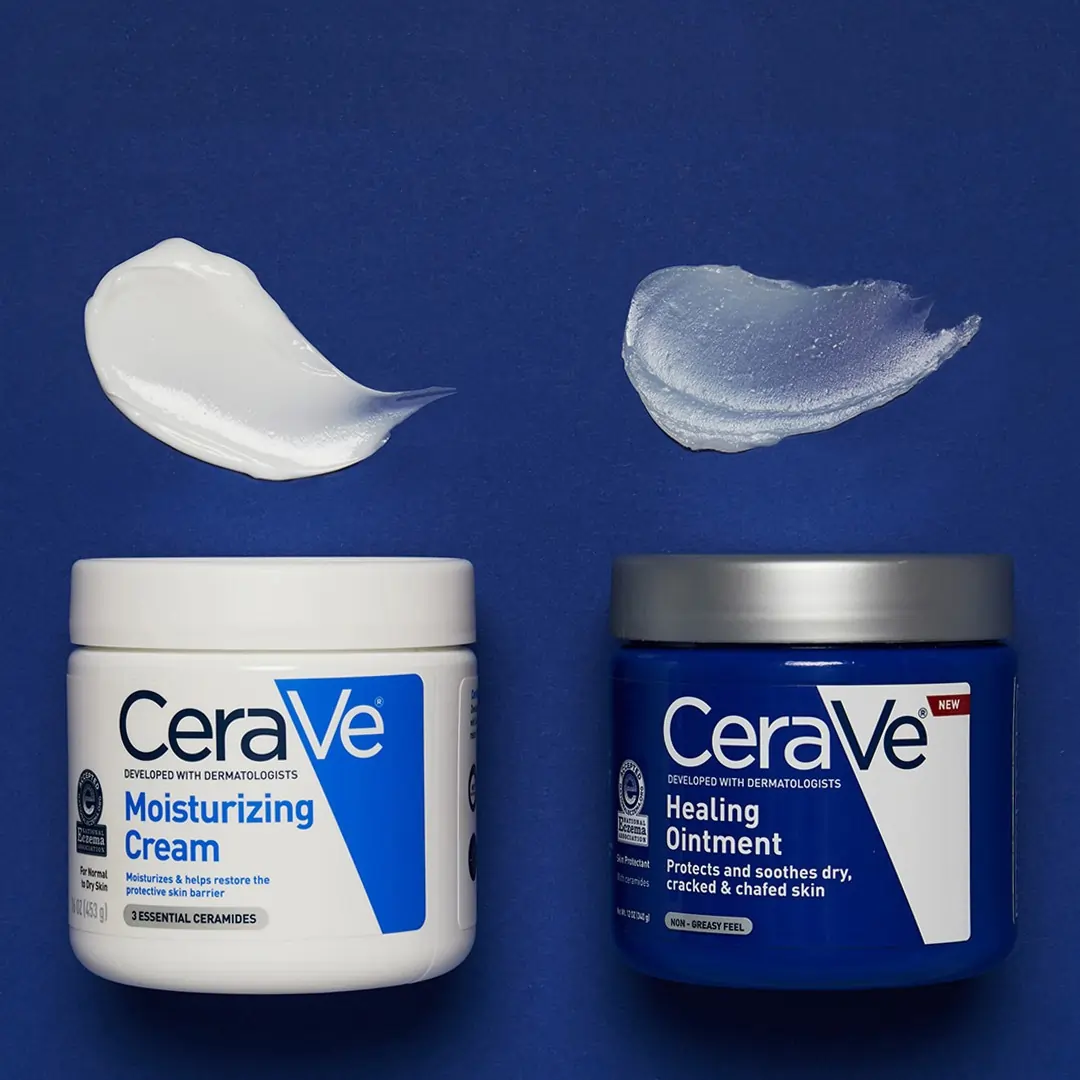 CeraVe Healing Ointment vs. Moisturizing Cream